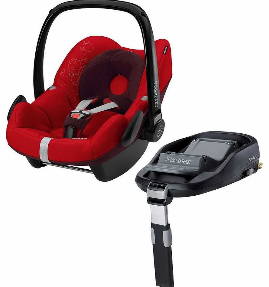 Maxi-Cosi Pebble With FamilyFix Base Intense Red