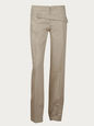 MAXMARA TROUSERS CREAM 8 UK SMAX-T-PLUTONE