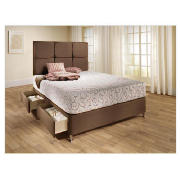 Double 4 Drawer Divan Bed Base, Mocca