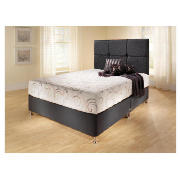 Double Divan Bed Base, Black Damask