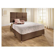 Double Divan Bed Base, Mocca Faux Suede