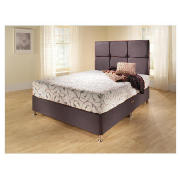 King Divan Bed Base, Steel Faux Suede