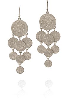 Geisha flower disc earrings