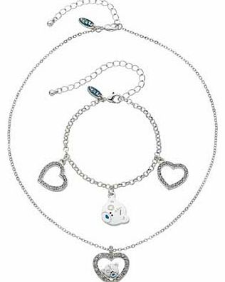 Sliver Plated Bracelet and Pendant Set