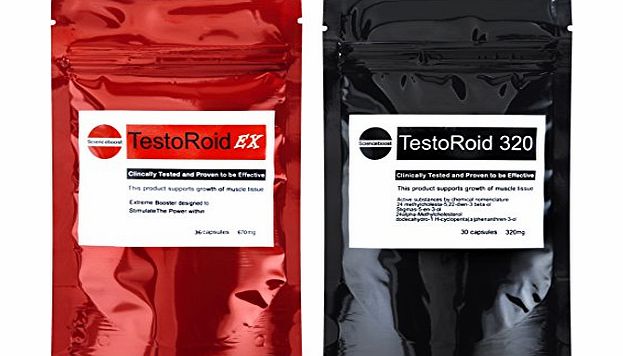 TESTOROID EX & TESTOROID 320 ULTIMATE ANABOLIC BODY-BUILDING SUPPLEMENT DUO 100% SAFE** MONTH SUPPLY