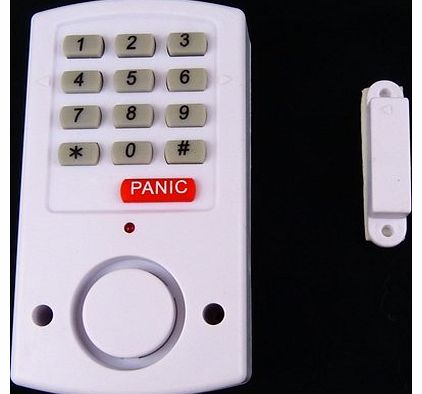 WIRELESS DOOR ALARM FOR SHED GARAGE CARAVAN WITH SECURITY KEYPAD AND PANIC ALARM