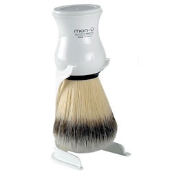 Premier Shaving Brush and Stand - White