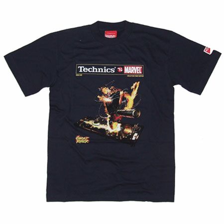 Marvel vs Technics Ghost Rider Navy Blue T-Shirt