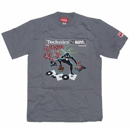 Marvel vs Technics Spidey Grey T-Shirt