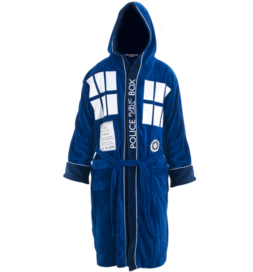 Dr Who Tardis Towelling Hooded Bath Robe