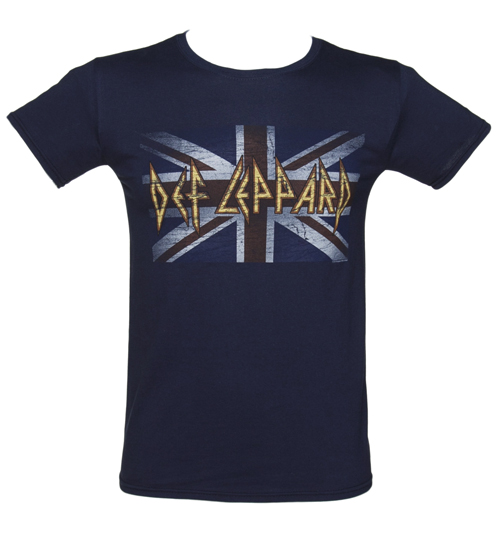 Navy Distressed Union Jack Def Leppard