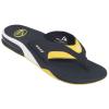 Reef Fanning Flip-Flops. Navy/Gold