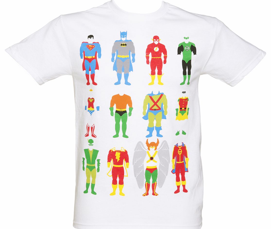 White DC Comics Uniforms T-Shirt