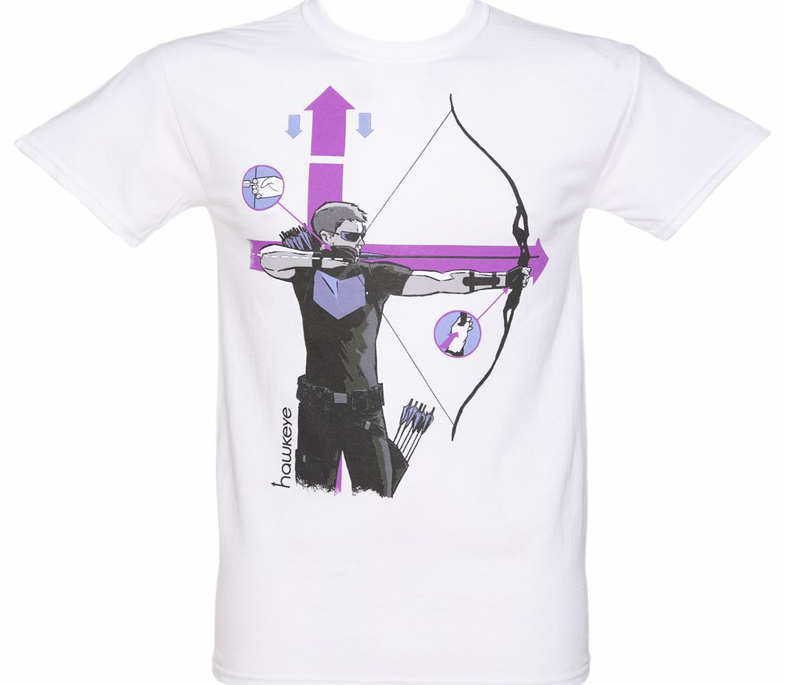 White Marvel Hawkeye Target T-Shirt