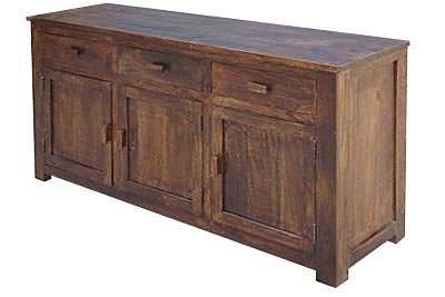 Michigan 3-Door 3-Drawer Large Sideboard, Brown