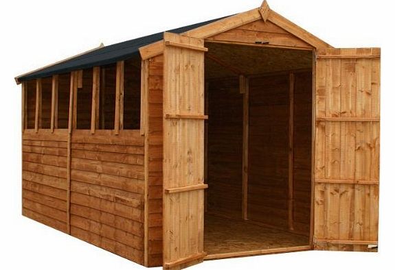 Mercia Garden Overlap Apex Double Door Shed 10 x