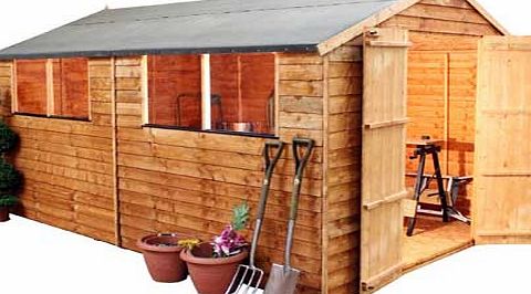 Mercia Overlap Apex Wooden Garden Shed - 10 x 8ft