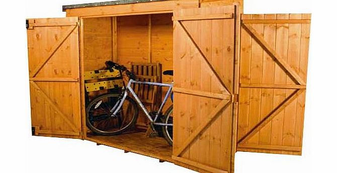 Mercia Shiplap Pent Shed with Double Door and Side Door