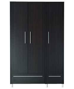 3 Door 2 Drawer Wardrobe - Dark Maple