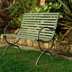 Metal Wooden-Look Garden Bench