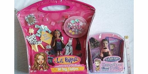 Bratz Lil Boyz Dancefloor Funk Mikko And LIl Bratz All Day Fashion Sasha Small Doll - about 4`` inches tall