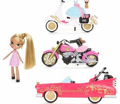 BRATZ KIDZ SASSY STYLE SNAP ON TYLIN RIDES VEHICLES WITH FIANNA DOLL