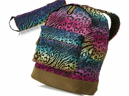 Mi-Pac Leopard Backpack   Pencil Case - Hot