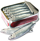 Michel Cluizel Tin of 5 milk chocolate sardines