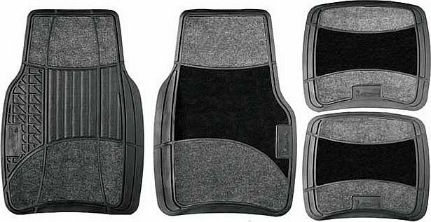 Rubber and Carpet Set of 4 Car Mat Set