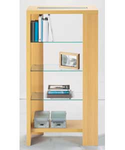 Milan 5 Tier Beech Effect Shelving Unit