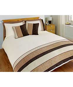 Suede Kingsize Bed Set - Natural