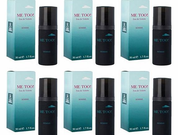 6 PACK, Milton Lloyd - Me Too Homme - Mens Eau De Toilette Aftershave - EDT - 50ml