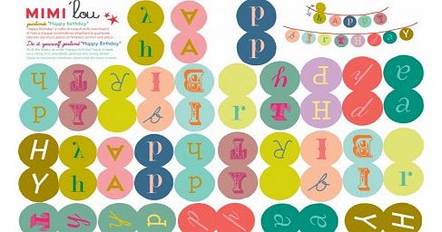 Happy birthday garland kit `One size