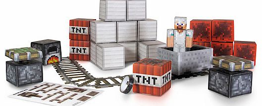 48 Piece Minecart Paper Craft Pack