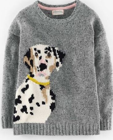 Mini Boden Aimee Jumper Charcoal Marl/Dog Mini Boden,