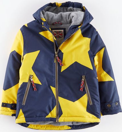 Mini Boden, 1669[^]34906156 Fleece Lined Anorak Navy/Yellow Star Mini Boden,