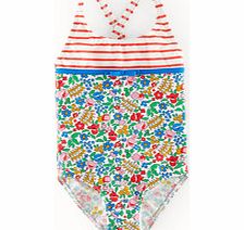 Mini Boden Hotchpotch Swimsuit, Multi Spring,Snowdrop Fruit