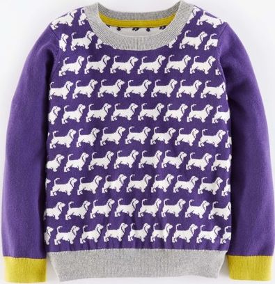 Mini Boden Jolly Jumper Deep Purple Dogs Mini Boden, Deep