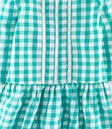 Mini Boden Pretty Tunic, Tropical Green Gingham 34599985