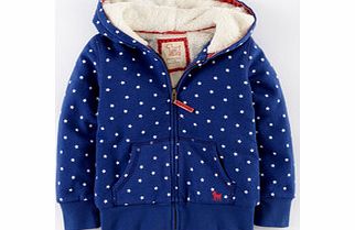 Mini Boden Shaggy Lined Zip Through, Soft Navy Star 34188235