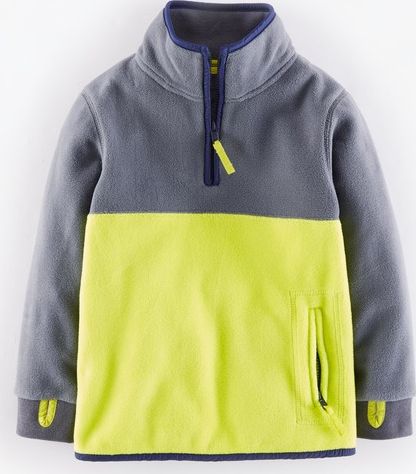 Mini Boden Ski Fleece Slate/Acid Yellow Mini Boden,