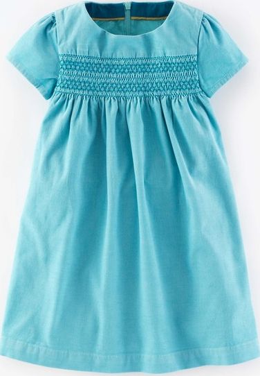 Mini Boden Smocked Cord Dress Vintage Blue Mini Boden,