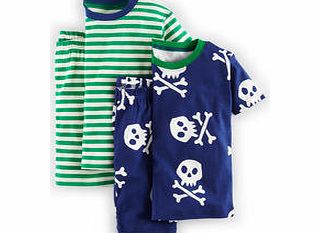 Mini Boden Twin Pack Short Johns, Reef Skulls,Dinosaur