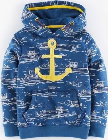 Mini Boden Vintage Hoody Coastal Blue/Boats Mini Boden,