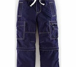 Mini Boden Zip-off Cargos, Blue,Kingfisher