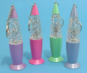 Glitter Lamp Keyring