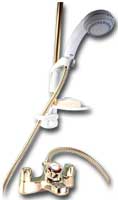 Extra Thermostatic Bath Shower Mixer White / Light Golden