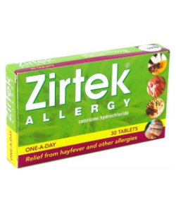 ZIRTEK 21 X 10MG TABLETS