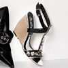 Embellished T-Bar Sandals