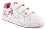 Mercury `Rose` Womens Velcro Fastening Tennis Trainers - White/Pink/Silver - 6 UK